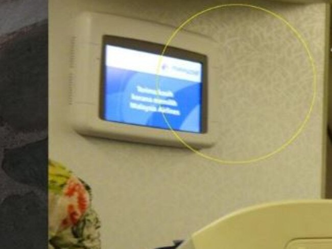 The bulkhead of the business class cabin of a Malaysia Airlines Boeing 777 the Rodrigues part is suspected to have come from.