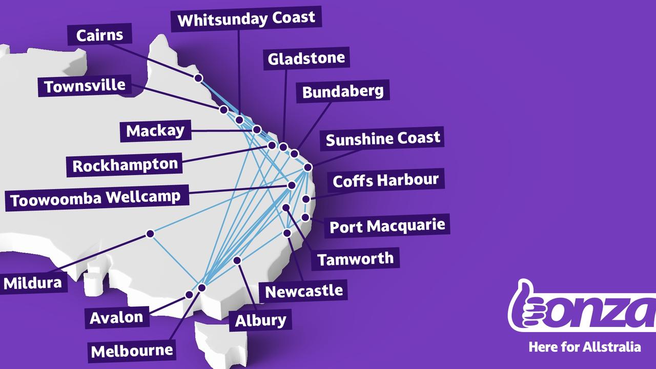 Some of the routes the airline plans to service.