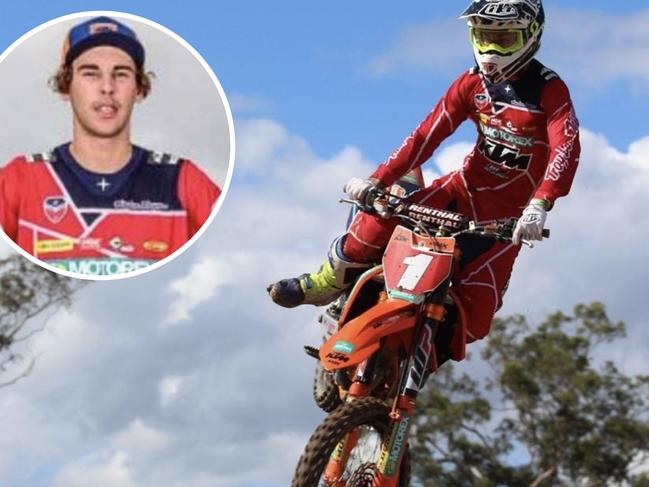 Egan Mastin in action in his glory days as an Australian motocross champion. Photos: Instagram