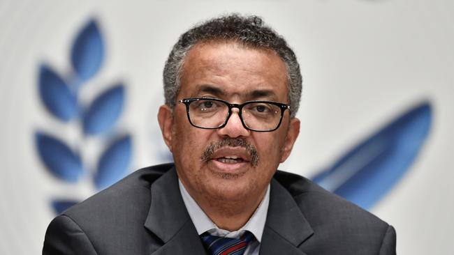 World Health Organisation’s Dr Tedros Adhanom Ghebreyesus. Picture: Fabrice Coffrini/AFP