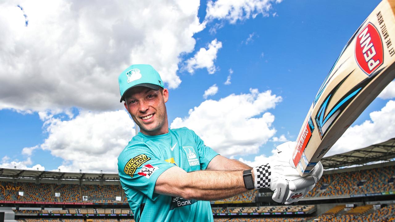 New Brisbane Heat captain Jimmy Peirson at The Gabba ahead of the BBL season. Picture: Zak Simmonds