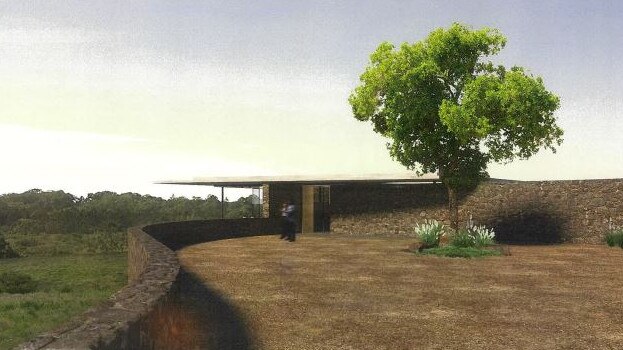 An artist impression of new home's forecourt view.