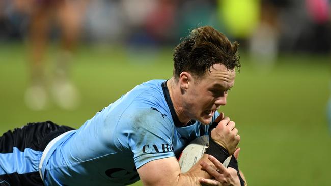 Raiders young gun Ethan Strange stole the show, scoring a hat-trick for NSW. Picture: NRL Imagery.