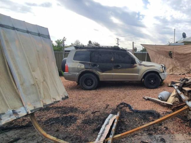 The remnants of the Graham's house following the blaze at their Eleventh St home in Mildura. Picture: Supplied