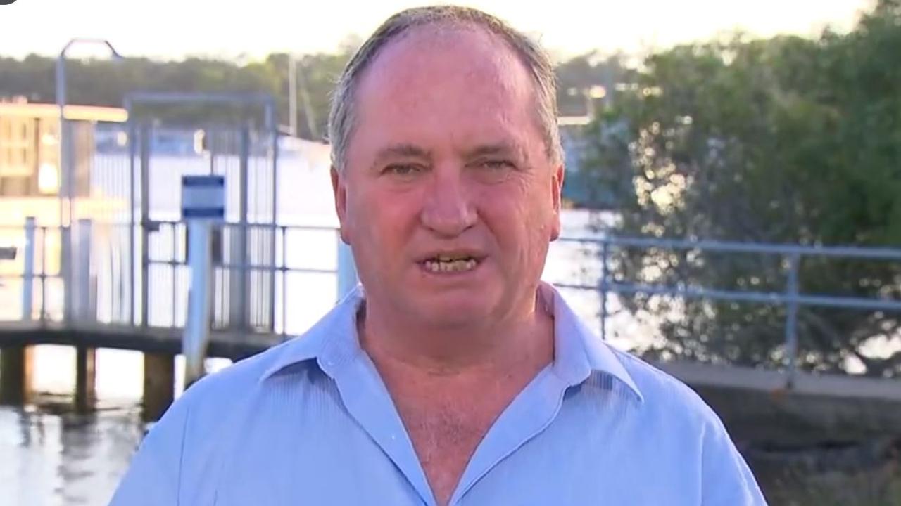 Barnaby Joyce said the vaccine requirements to enter Australia had been made ‘quite clear’. Picture: Sunrise/Channel 7