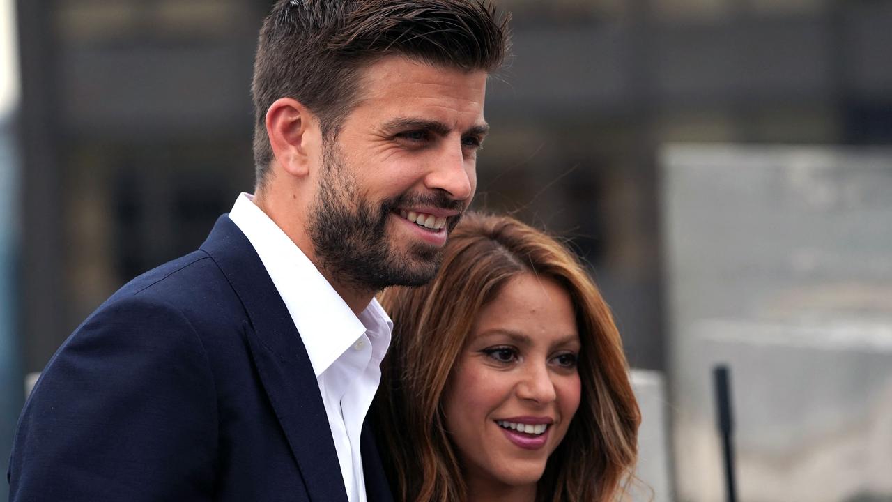 Colombian musician Shakira and partner Kosmoa Founder and President, Spanish football player Gerard Pique attending the Davis Cup Presentation in New York. (Photo by Bryan R. Smith / AFP)