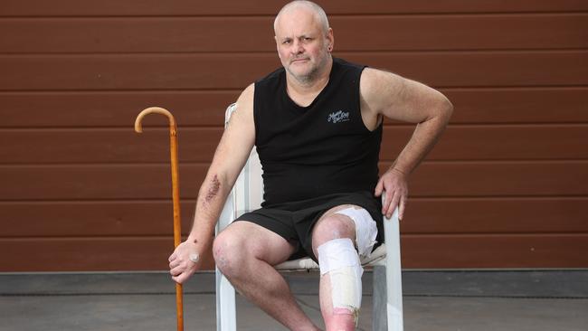 Uber driver Dean Lehmann was seriously injured after a carkacking in East Geelong. Picture: Alison Wynd