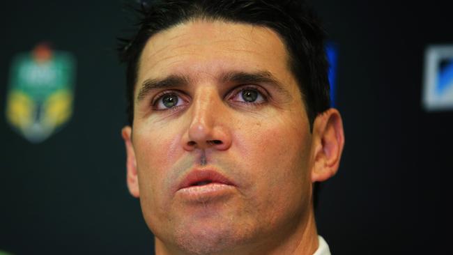 Manly coach Trent Barrett has spoken frankly about the 2016 season. Picture: Mark Evans.