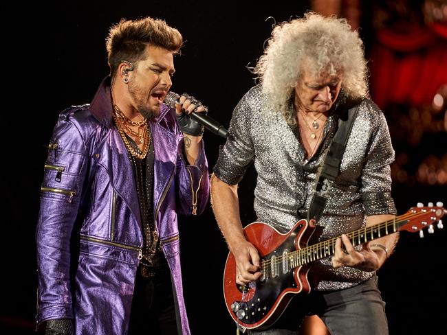 The musical chemistry between Adam Lambert and Brian May is palpable. Picture: Matt Loxton