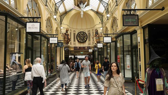 People walk through the arcade in 2022. Picture: Ian Currie.