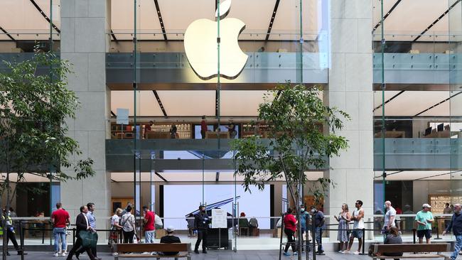 The Apple Store in Sydney’s CBD. Picture: NCA NewsWire/Gaye Gerard