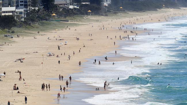 Photos taken today show beachgoers aren’t taking the stay at home directive seriously. Picture: Adam Head