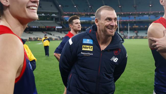 Simon Goodwin has backed the idea of premiership rings for all squad members. Picture: Michael Willson/AFL Photos via Getty Images