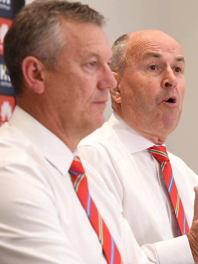 Campbell Brown thinks the Suns are in good hands with chairman Tony Cochrane and CEO Mark Evans. Picture: AAP Image