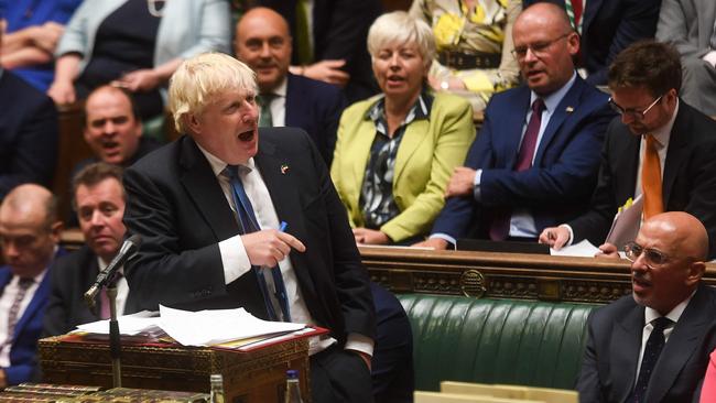 Boris Johnson speaking during his final Prime Minister's Questions. Picture: AFP.