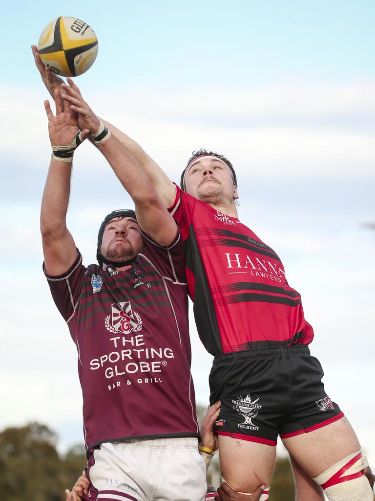 GCDRU major semi final between Colleges Knights and Nerang Bulls. Picture: Glenn Campbell