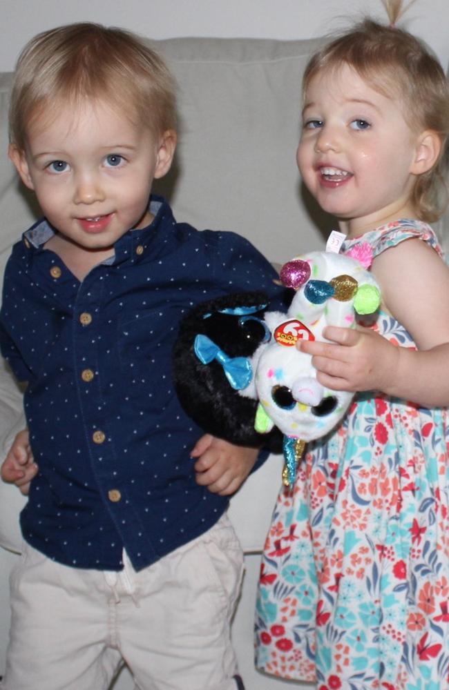 David Haliwood's grandchildren Thomas and Lucy, age 2.