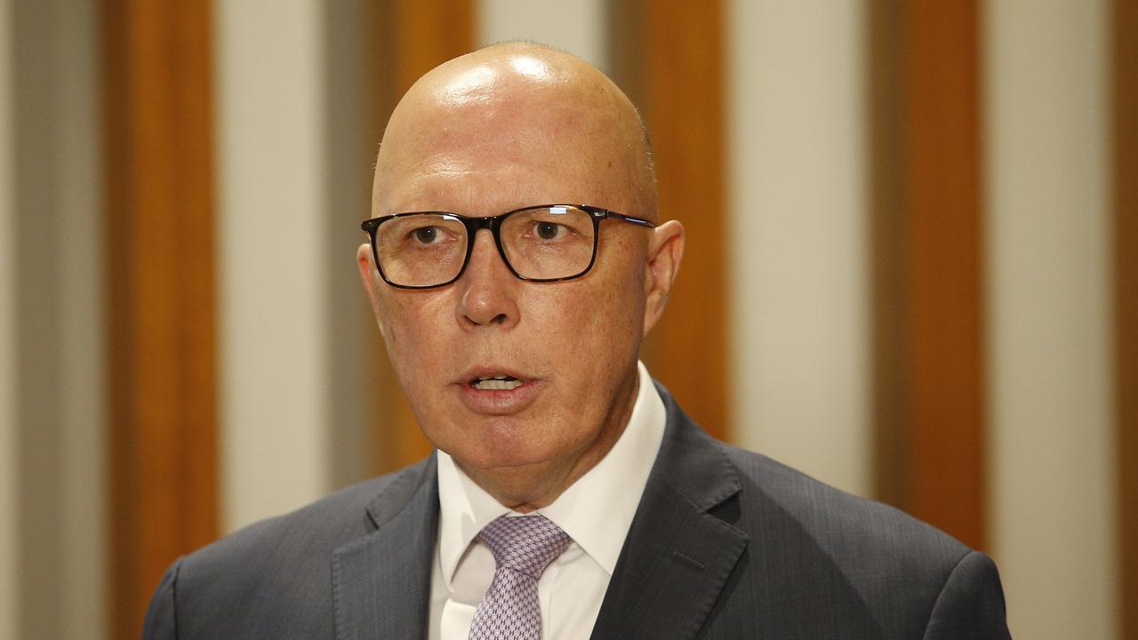 Opposition Leader Peter Dutton said he’d made the comparison to criticise Anthony Albanese’s lack of political leadership. Picture: NCA NewsWire / John Appleyard