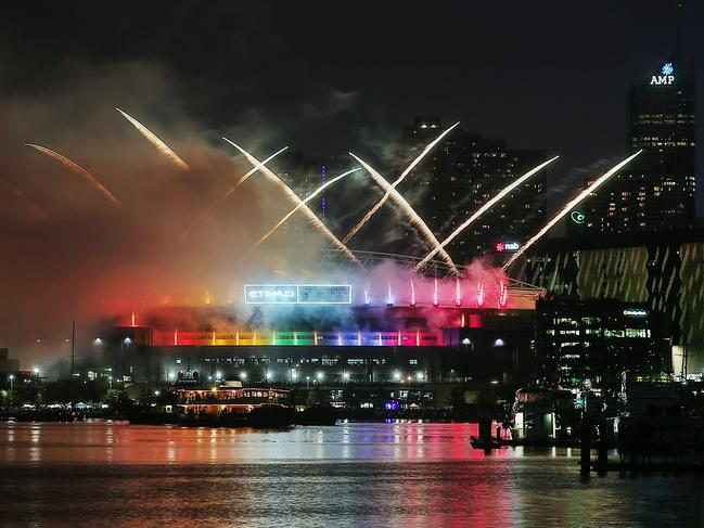 Make sure you get to the Docklands early, to get the spot to watch the fireworks. Picture: Ian Currie