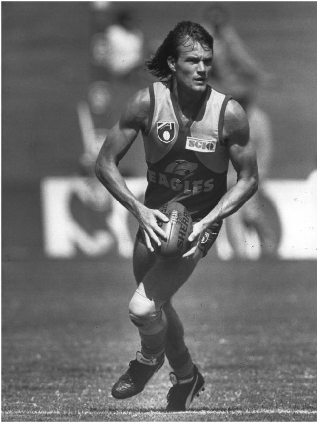 Dean Laidley playing for West Coast.