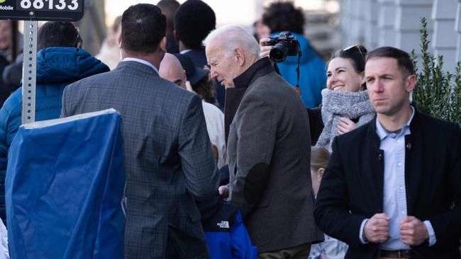 US President Joe Biden speaks with wellwishers in Delaware at the weekend. Picture: AFP