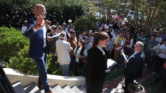 A home auction in Sydney. Pic: David Swift.