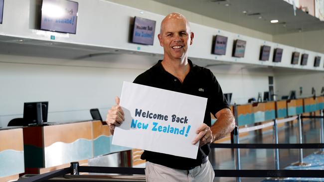 Cairns Airport CEO Richard Barker last year was excited to welcome flights back to the international terminal from New Zealand.