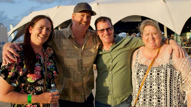 Fiona Hollingworth, Ben Hale, Matthew Bampton and Lisa Veney from Mackay attending the Airlie Beach Festival of Music on Saturday, November 5, 2022. Picture: Katrina Lezaic