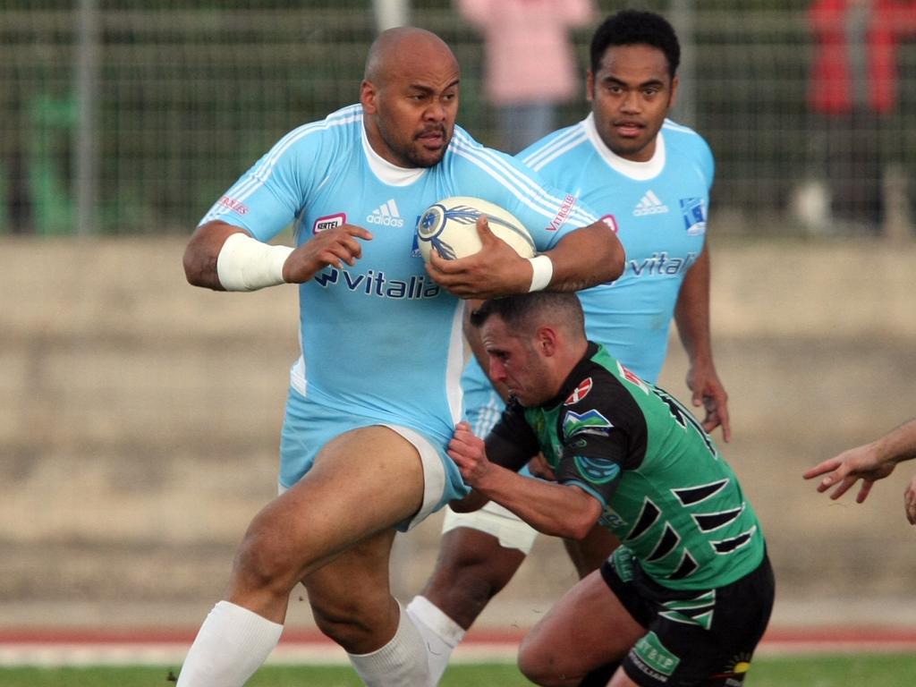 Jonah Lomu in action in France.