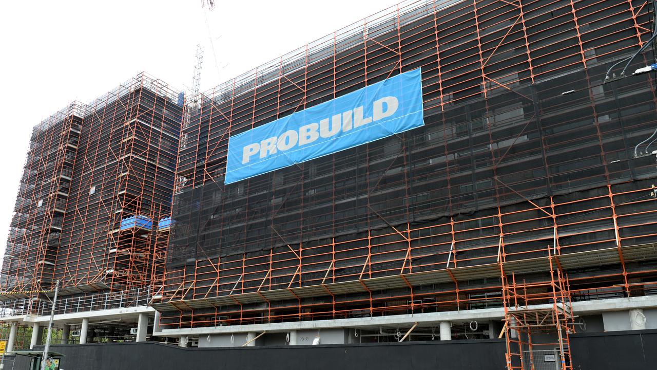 Propbuild signage on a construction site adjacent to Caulfield Racecourse in Melbourne's southeast. Picture: NCA NewsWire / Andrew Henshaw