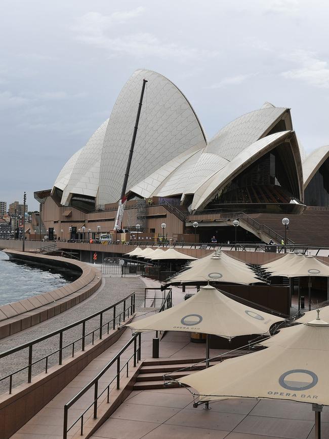 Circular Quay in Sydney, which is usually very busy with tourists, is now bare. Picture: Saeed Khan/AFP