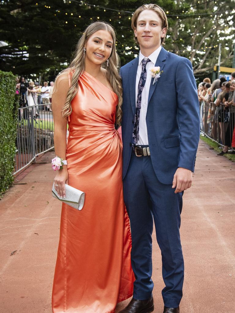 Isaac Anderson and partner Ellie Jones at St Mary's College formal at Picnic Point, Friday, March 24, 2023. Picture: Kevin Farmer