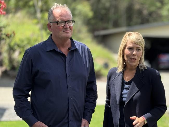 (L-R) Hedley Thomas & Claire Harvey for the launch of Bronwyn video series.