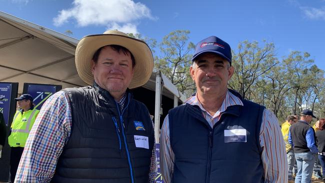 Robert Smith and Robert Sherry, landholders involved in the Clarke Creek Wind Farm project.