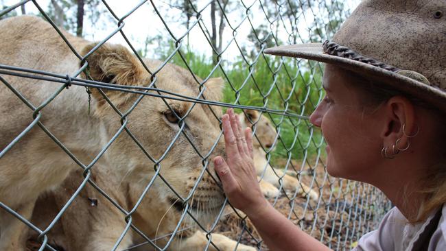 Jennifer Brown was working in the enclosure at Shoalhaven Zoo when she was attacked. Picture: Facebook