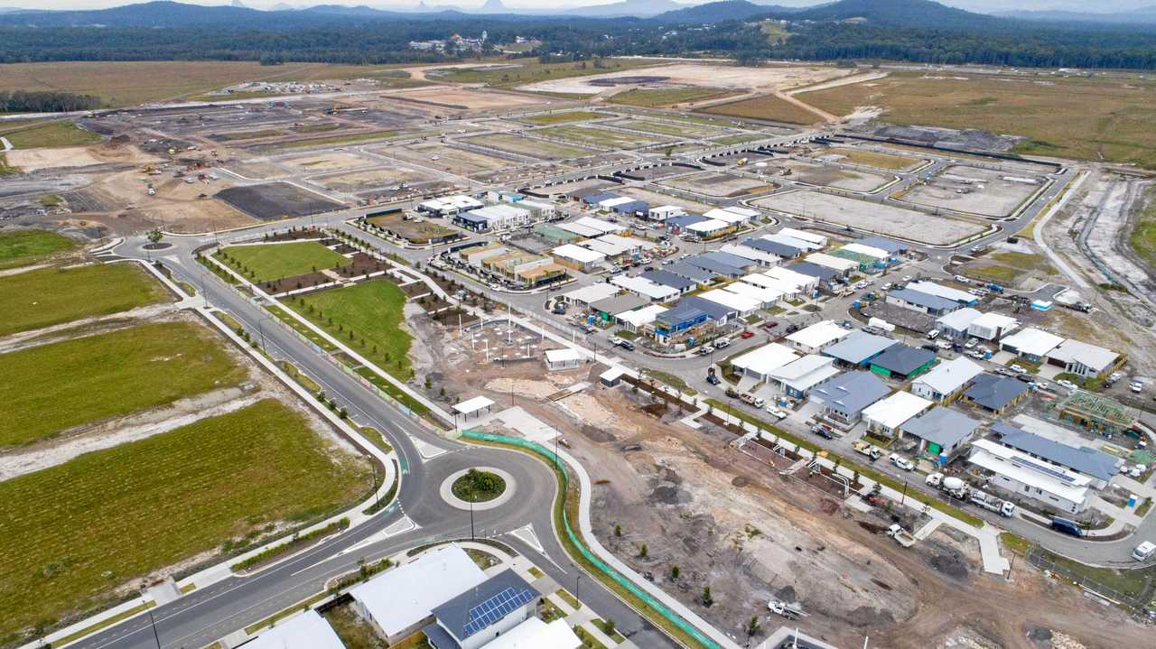 Aerial view of the Harmony residential development at Palmview.