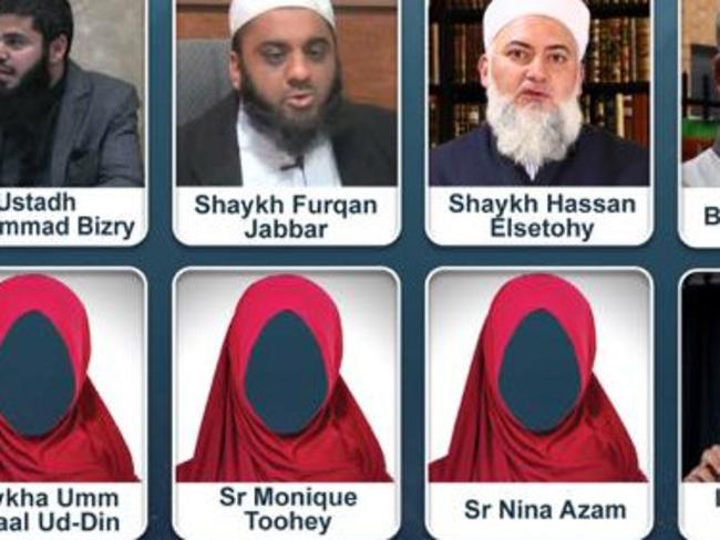 The Australian Islamic Peace Conference pamphlet blackens the faces of women.