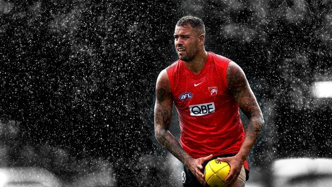 Lance Franklin during Sydney Swans training