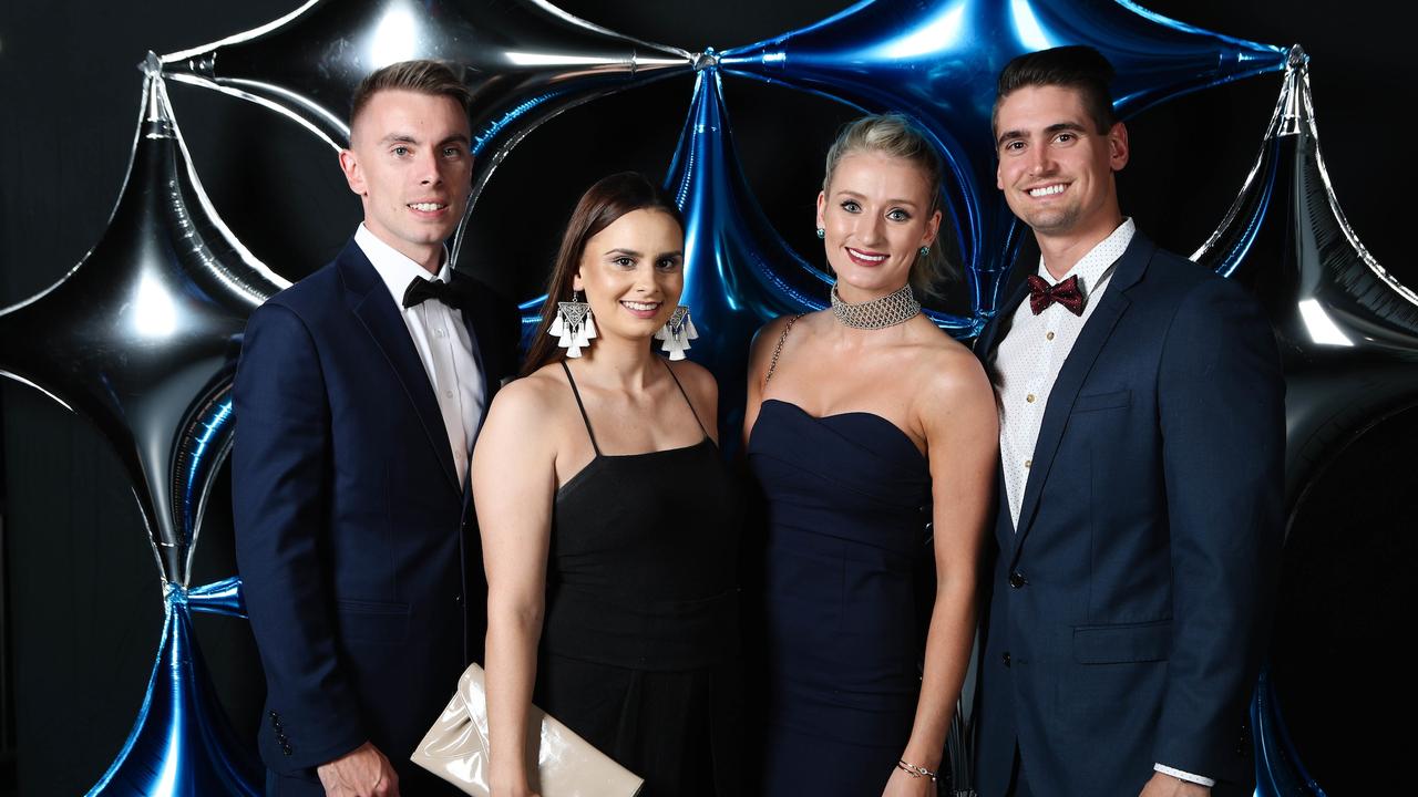 Aaron and Maxine Hickmann at an Adelaide 36ers and Adelaide Lightning MVP Dinner at the Titanium Security Arena with Mareli Visser and Josh Harris. Picture: supplied