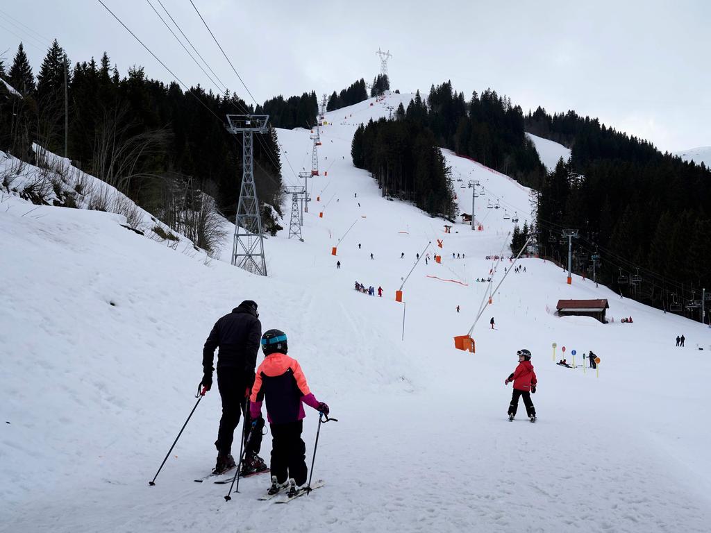 Les Contamines-Montjoie station, near Mont Blanc in the French Alps, where five British nationals including a child have tested positive for coronavirus. Picture: Alex Martin/AFP