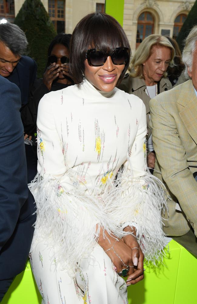 She hid behind sunnies in the front row. Picture: Getty Images