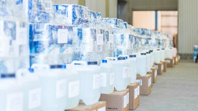 The Department of Education's hygiene supply warehouse. Picture: Supplied