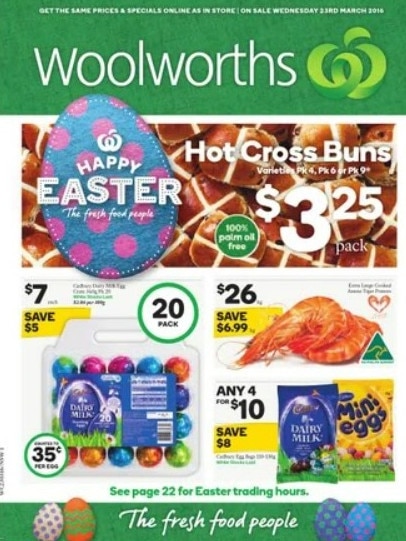 Easter eggs in 2014 were just 35c each.