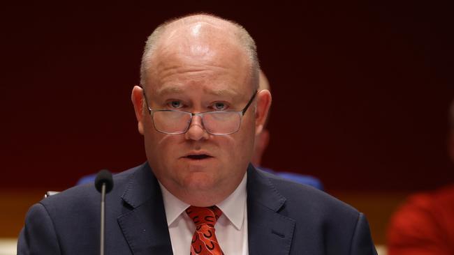 SYDNEY, AUSTRALIA - NewsWire Photos SEPTEMBER 2, 2022: NSW Budget Estimates Committee, Commissioner of Resilience NSW Shane Fitzsimmons (pictured) giving evidence. Picture: NCA NewsWire / David Swift