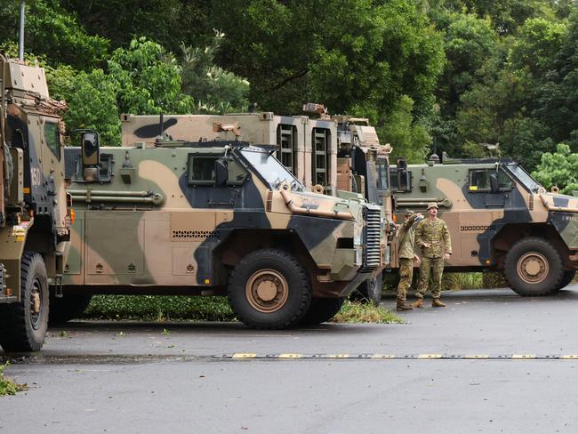 Australian military deployed to aid Lismore and surrounds during Cyclone Alfred and flooding. Picture: MATRIX