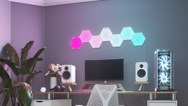 Nanoleaf Shapes Hexagons feature tiles.