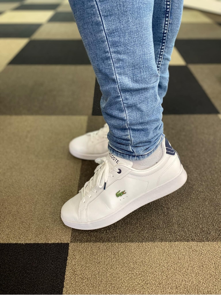 Lacoste Men's Carnaby Pro White Sneaker. Picture: Troy Nankervis