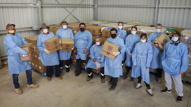 Volunteers from The Wilcannia Food Support Group. Picture: Chris Pavlich