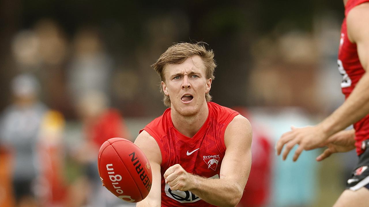 James Jordon during Sydney Swans training on February 7, 2024. Photo by Phil Hillyard (Image Supplied for Editorial Use only - **NO ON SALES** - Â©Phil Hillyard )