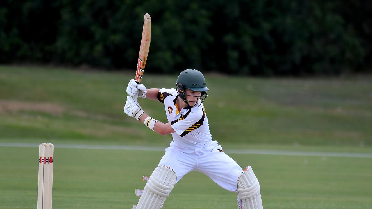 Padua College batsman Thomas Tozer Padua College v St Laurence's College Saturday February 12, 2022. Picture, John Gass